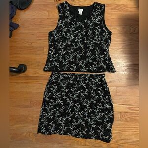 Vintage shirt & skirt matching set